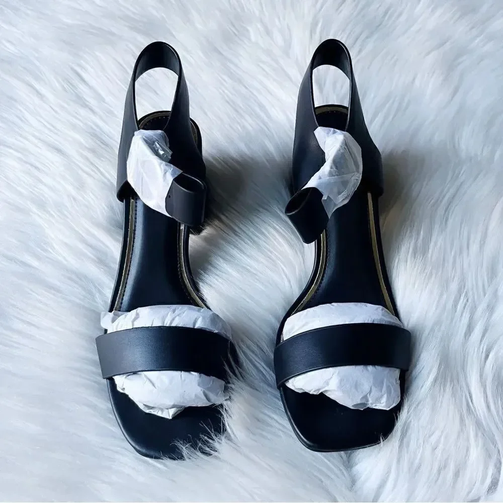 Qupid Katen - 46 Buckle Chunky Heels Black Size 7.5 - Picture 3 of 6